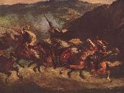 Eugene Delacroix Marokkanische Fantasia France oil painting artist